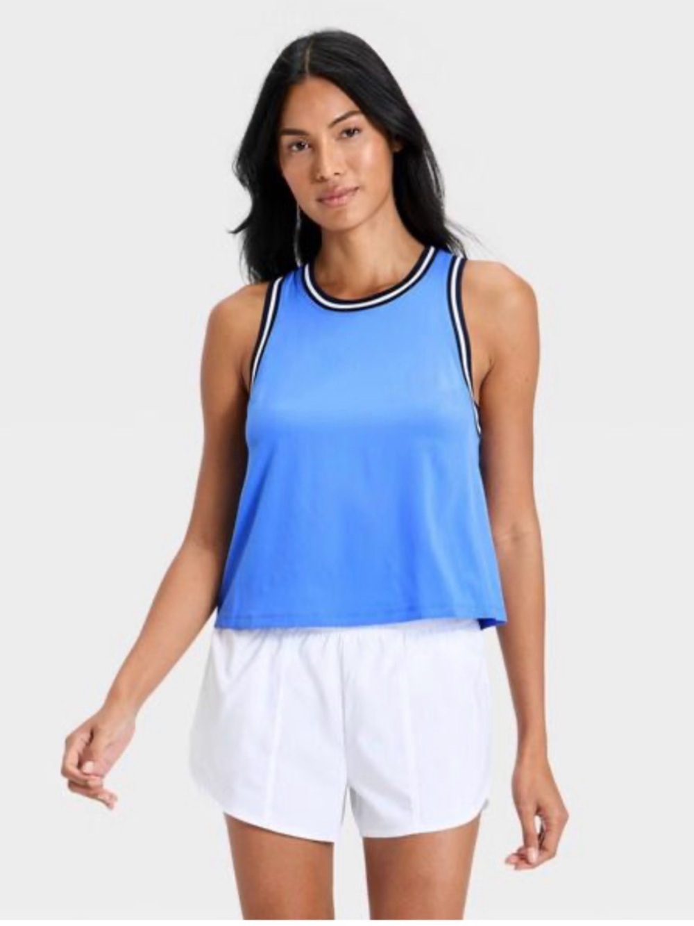 All in Motion Blue tennis tank top
